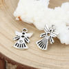 Picture of Zinc Based Alloy Charms Angel Antique Silver Color 18mm( 6/8") x 13mm( 4/8"), 50 PCs