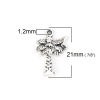 Picture of Zinc Based Alloy Charms Coconut Tree Antique Silver Color Moon 21mm( 7/8") x 14mm( 4/8"), 50 PCs