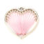 Picture of Zinc Based Alloy Thread Wrapped Charms Heart KC Gold Plated Pink 26mm x 26mm, 5 PCs