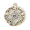 Picture of Zinc Based Alloy Thread Wrapped Charms Plum Blossom KC Gold Plated Gray 29mm x 25mm, 5 PCs