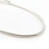 Imagen de Cobre Estilo Europeo Cadena Serpiente Encanto Pulseras Argentado 21cm longitud, 2 Unidades