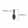 Picture of Zinc Based Alloy Glue On Bails Leaf Antique Copper 21mm x 7mm, 100 PCs