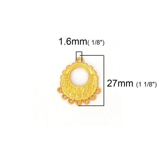Picture of Zinc Based Alloy Chandelier Connectors Round Matt Gold 27mm x 24mm, 5 PCs