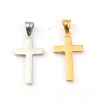 Bild von 316L Edelstahl Religiös Anhänger Kreuz 18K Gold plattiert 44mm x 20mm, 1 Stück