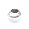 Picture of Brass Seed Beads Round Silver Plated About 2mm( 1/8") Dia, Hole: Approx 0.8mm, 300 PCs