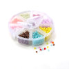 Picture of Acrylic Beads Round Mixed Imitation Pearl About 4mm Dia, Hole: Approx 1.3mm, 1 Box (Approx 1500 PCs/Box)