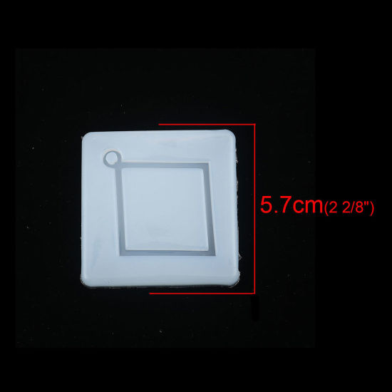 Image de Moule en Silicone Carré Semi-Transparent Losanges 57mm x 57mm, 1 Pièce