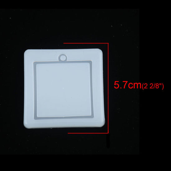 Image de Moule en Silicone Carré Semi-Transparent 57mm x 57mm, 1 Pièce