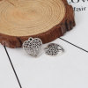 Picture of Zinc Based Alloy Charms Heart Antique Silver Color Tree 18mm( 6/8") x 17mm( 5/8"), 50 PCs