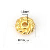 Picture of Zinc Based Alloy Spacer Beads Gear Gold Plated About 6mm Dia, Hole: Approx 1.5mm, 200 PCs