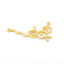 Picture of Zinc Based Alloy Molecule Chemistry Science Connectors THC Gold Plated 50mm x 28mm, 10 PCs