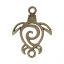Immagine di Lega di Zinco Connettore Accessori Tartaruga di Mare Bronzo Antico 37mm x 28mm, 30 Pz