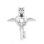 Picture of Zinc Based Alloy Wish Pearl Locket Jewelry Pendants Key Wing Silver Tone Can Open (Fit Bead Size: 8mm) 32mm(1 2/8") x 28mm(1 1/8"), 3 PCs