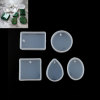 Picture of Silicone Resin Mold For Jewelry Making Mixed White 33mm(1 2/8") x 23mm( 7/8"), 28mm(1 1/8") Dia., 2 Sets (5 PCs/Set)