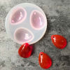 Picture of Silicone Resin Mold For Jewelry Making Round White Drop 6.7cm(2 5/8") Dia., 1 Piece