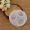 Picture of Silicone Resin Mold For Jewelry Making Round White Drop 6.7cm(2 5/8") Dia., 1 Piece