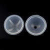 Picture of Silicone Resin Mold For Jewelry Making Round White 48mm(1 7/8") x 44mm(1 6/8"), 1 Piece