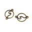 Imagen de Zamak Conectores Ronda Tono Bronce Ola 29mm x 20mm - 28mm x 19mm, 20 Unidades