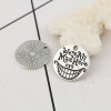 Picture of Zinc Based Alloy Charms Round Disc Antique Silver Color Message 20mm( 6/8") Dia, 30 PCs