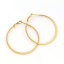 Image de 316 Boucles d'Oreilles Créole Anneaux en Acier Inoxydable Doré Rond Spiral 40mm Dia., Epaisseur de Fil: (20 gauge), 1 Paire”