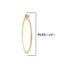 Picture of 316 Stainless Steel Hoop Earrings Gold Plated Round Spiral 40mm(1 5/8") Dia., Post/ Wire Size: (20 gauge), 1 Pair”