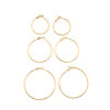 Imagen de 316 Acero Inoxidable Pendientes Círculos Chapado en Oro Ronda 40mm Dia., Post/ Wire Size: (20 gauge), 1 Par”