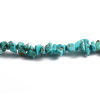 Picture of Turquoise ( Synthetic ) Chip Beads Irregular Blue About 11mm x4mm( 3/8" x 1/8") - 5mm x2mm( 2/8" x 1/8"), Hole: Approx 0.7mm, 85cm(33 4/8") - 83cm(32 5/8") long, 1 Strand (Approx 320 - 300 PCs/Strand)