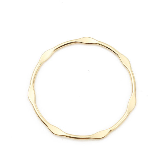 Picture of Zinc Based Alloy Pendants Circle Ring Gold Plated 43mm(1 6/8") x 43mm(1 6/8"), 10 PCs