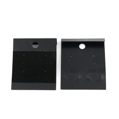 Picture of PVC Jewelry Earrings Display Card Rectangle White 50mm(2