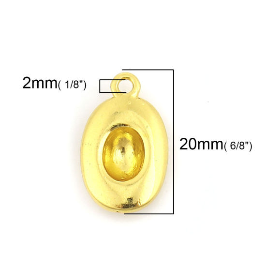 Picture of Zinc Based Alloy Charms Hat Gold Plated 20mm( 6/8") x 12mm( 4/8"), 10 PCs