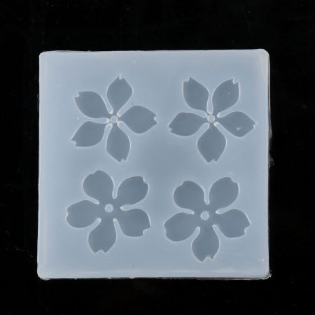 Image de Moule en Silicone Carré Blanc Sakura 48mm x 48mm, 2 Pcs