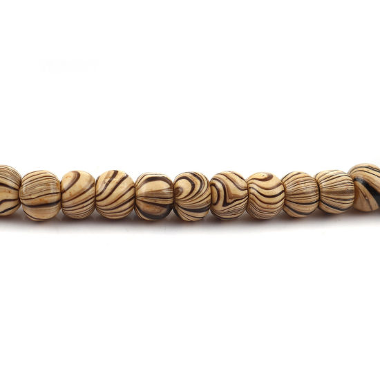 Immagine di Legno Separatori Perline Tondo Nero Striscia Disegno Circa: 9mm - 7mm Dia, Foro: Circa 2.4mm, lunghezza: 47cm, 2 Fili (Circa 70 Pezzi/Treccia)