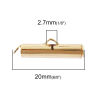 Picture of Brass Cord End Caps Cylinder 18K Real Gold Plated (Fits 3mm Cord) 20mm( 6/8") x 6mm( 2/8"), 5 PCs