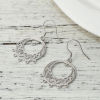 Picture of Sterling Silver Ear Wire Hooks Earring Findings Round Silver Spiral 37mm(1 4/8") x 20mm( 6/8"), Post/ Wire Size: (22 gauge), 1 Pair