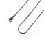 Immagine di 1 Pz Placcatura Sottovuoto 304 Acciaio Inossidabile Catena di Serpente Collana Nero 45cm Lunghezza, Dimensione della Catena 1.2mm