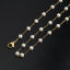 Picture of 1 Piece Vacuum Plating 304 Stainless Steel Link Chain Necklace For DIY Jewelry Making Gold Plated White Acrylic Imitation Pearl 74cm(29 1/8") long, Chain Size: 5mm