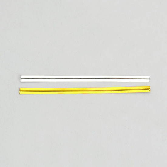 Picture of PET Twist Ties Golden 80mm(3 1/8") x 3mm( 1/8") , 1 Packet (Approx 800 PCs/Packet)