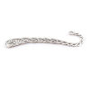 Imagen de Zamak Marcadores de libro Trenzado Plata Antigua Flor 11.7cm x 2.5cm, 10 Unidades