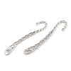 Imagen de Zamak Marcadores de libro Trenzado Plata Antigua Flor 11.7cm x 2.5cm, 10 Unidades