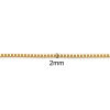 Picture of Stainless Steel Box Chain Necklace Gold Plated 60.5cm(23 7/8") long, Chain Size: 2mm( 1/8"), 1 Piece