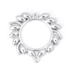 Picture of Zinc Based Alloy Pendants Leaf Silver Tone Circle Ring 32mm x 30mm, 10 PCs
