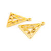 Picture of Zinc Based Alloy Open Back Bezel Pendants For Resin Gold Plated Triangle Geometric 24mm(1") x 24mm(1"), 5 PCs