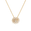 Image de 316 Colliers en Acier Inoxydable Bijoux & Apprêts en Zirconium Doré Fleur Clair Zirconia Cubique 45cm Long, 1 Pièce”