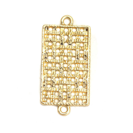 Image de Connecteurs en Alliage de Zinc Rectangle Doré Carreau 31mm x 15mm, 10 Pcs