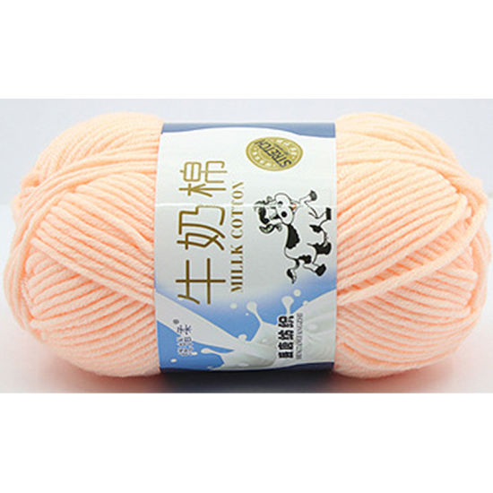 Picture of Cotton & Milk Fiber Super Soft Knitting Yarn Apricot Beige 2.5mm, 1 Piece