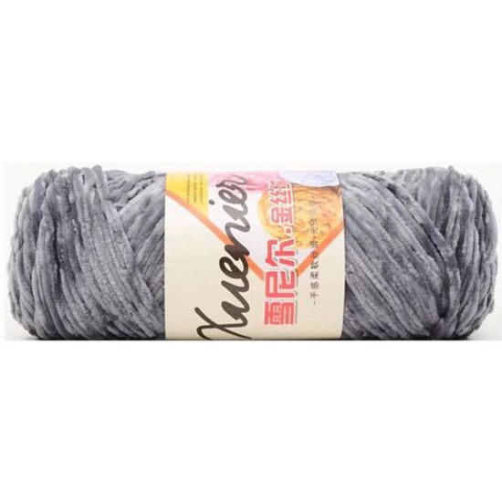 Picture of Blend Fabric Super Soft Knitting Yarn Gray 5mm, 1 Piece