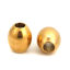 Imagen de 304 Acero Inoxidable Cuentas Óvalo Chapado en Oro 15mm x 13mm, Agujero: Aprox 5.2mm, 2 Unidades