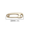 Imagen de Zamak Conectores Pincho Oro Mate 22mm x 7mm, 10 Unidades