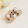 Picture of Acrylic Beads Round White Virgin Mary Pattern About 8mm Dia, Hole: Approx 2mm, 300 PCs