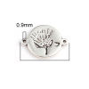 Imagen de Zamak Conectores Ronda Plata Antigua Flor 17mm x 13mm, 30 Unidades